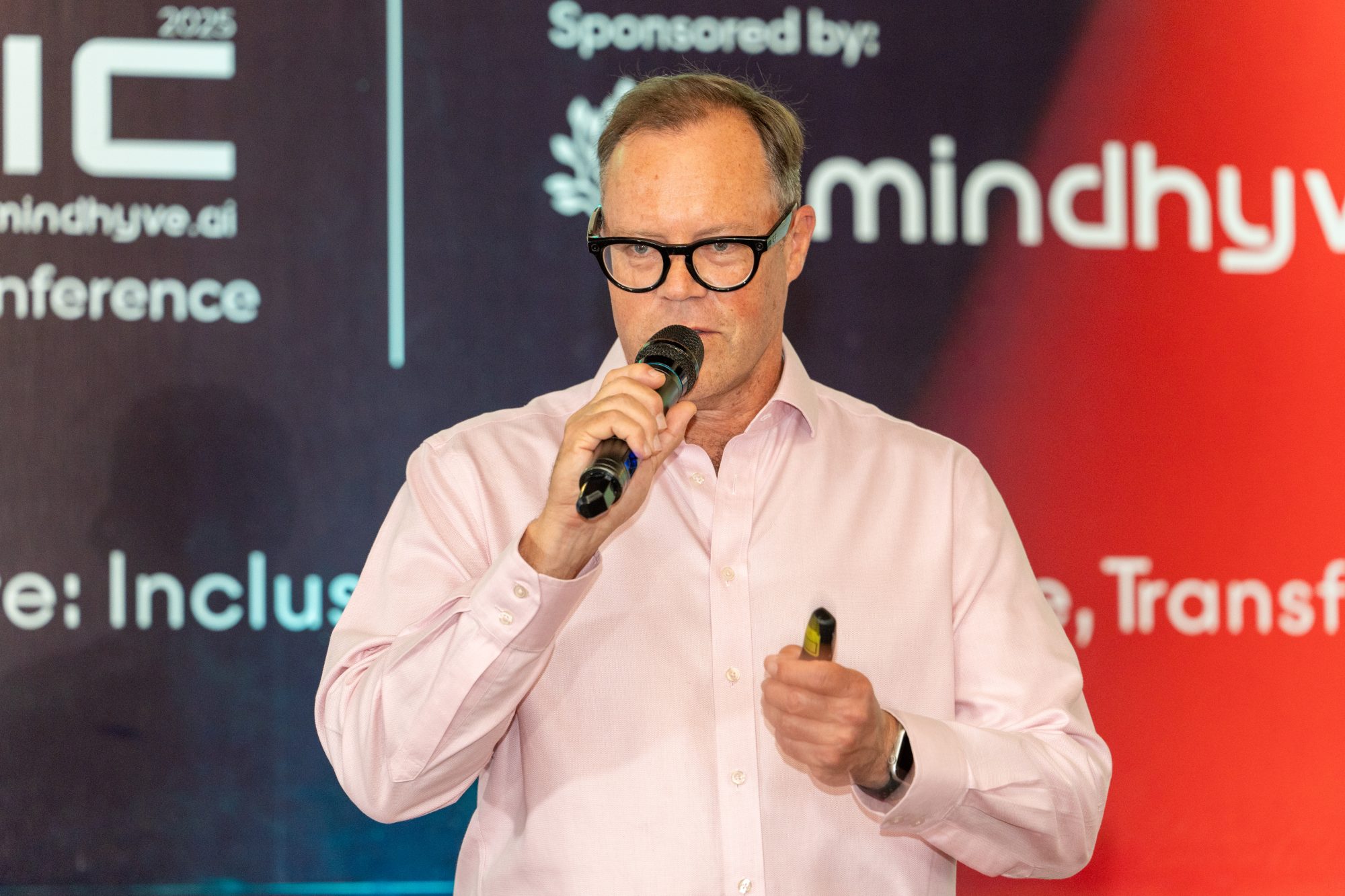Keynote speaker at an AI conference