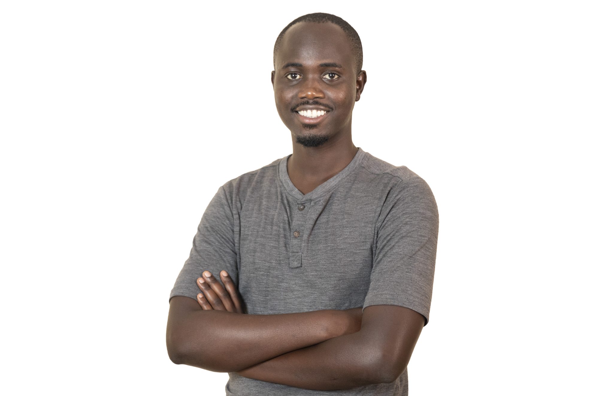 Personal brand headshot on a white background